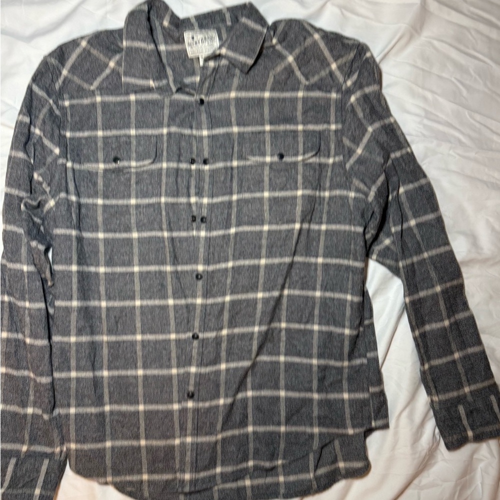 Lucky Brand Charcoal Checkered Men's Shirt